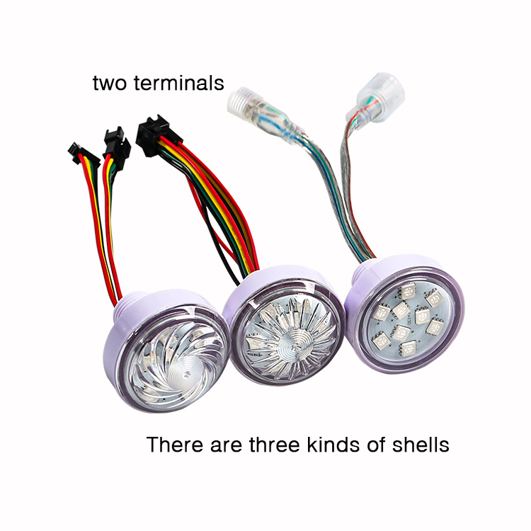 45mm Diameter DC12V/DC24V 9 pcs RGB LEDs full color pixel light